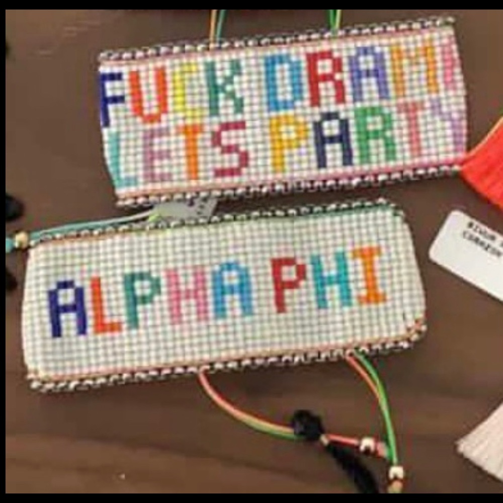 Alpha Phi custom sorority bracelets available!